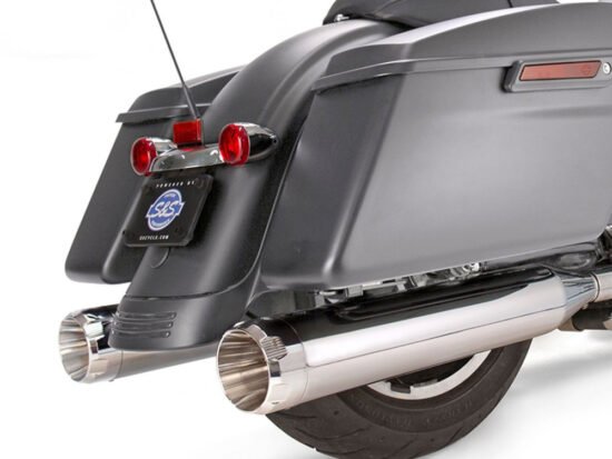 Taverner Motorsports - Mufflers; FLH'17up 4.5" Chr w/Chr - SS550-0665