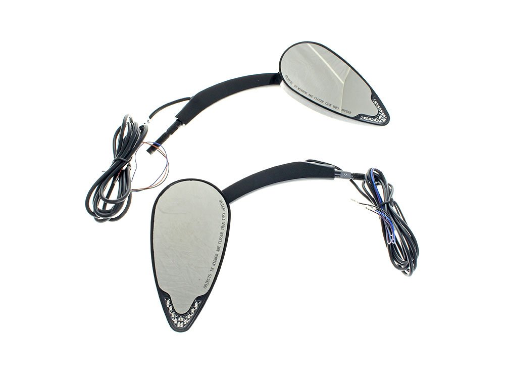 Taverner Motorsports - Mirror; LED Run & Turn Blk (Pair) - CD-CDMIRPLUGB