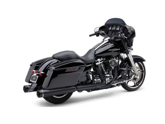 Taverner Motorsports - Mufflers; FLH'17up 4.5" Blk w/Blk - COB-6291RB