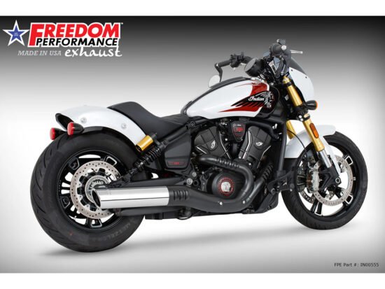 Taverner Motorsports - Muffler; Indian Scout'25up 4" Chr - FPE-IN00555