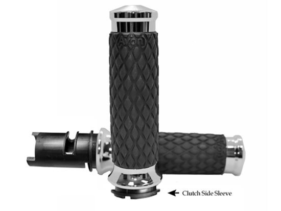Taverner Motorsports - Handgrips; Diamond Contour Chr - AVG-DIA-60-CH-F24