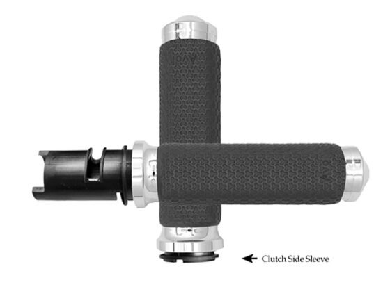 Taverner Motorsports - Handgrips; Memory Foam Small Chr - AVG-MF-63-CH-F24