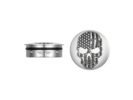 Taverner Motorsports - S/Arm Pivot Bolt Cvrs; FLH'11up - FIG-FD27-SS-SKULL-CC