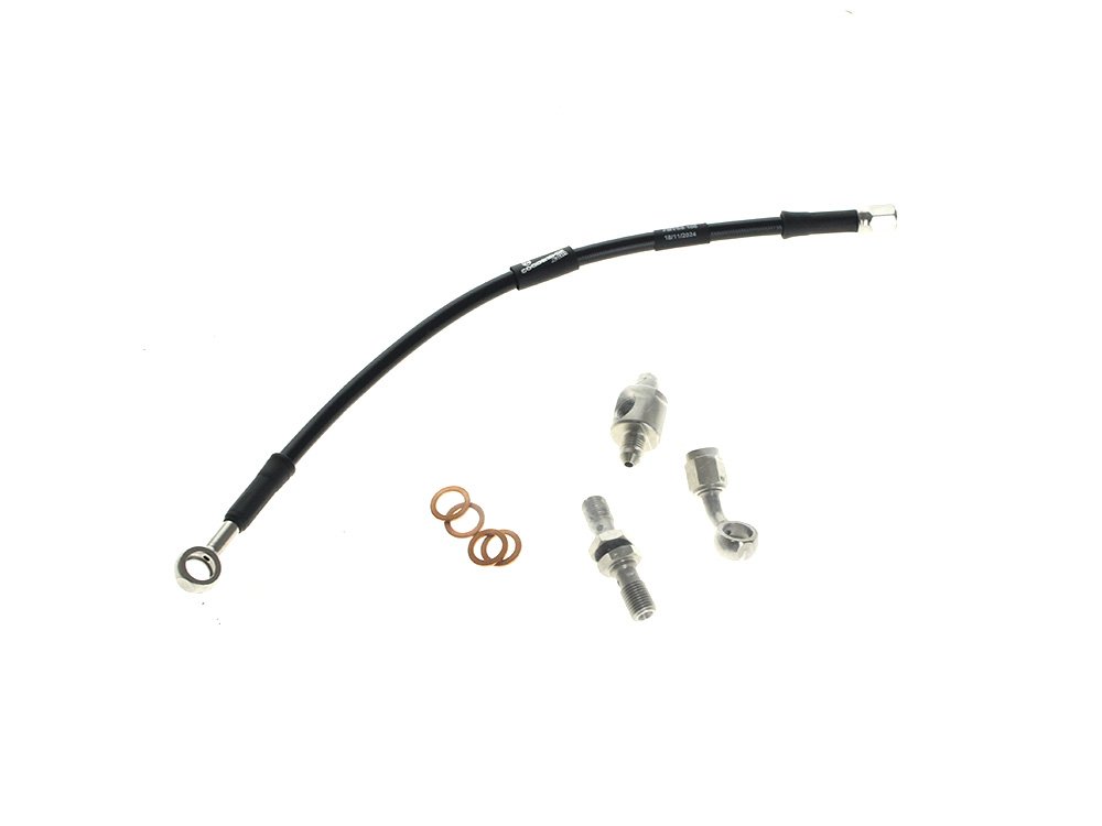 Taverner Motorsports - Brake Line; RR FLH'97-07 Blk - GOO-HD0057-2RC-BK