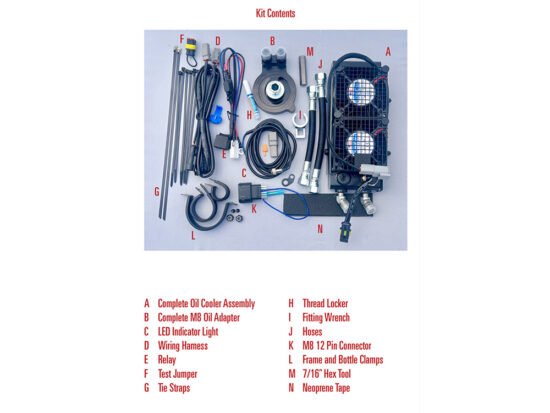 Taverner Motorsports - Oil Cooler Kit; FLH'24up SideMount - UC-SMT8-8N