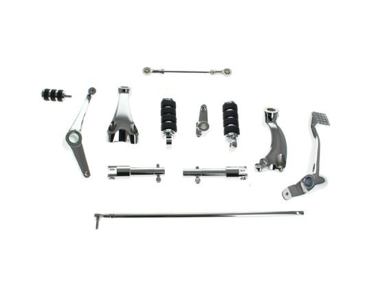 Taverner Motorsports - F/Controls; XL'14-21 Chr w/Pegs - HAR-01-180