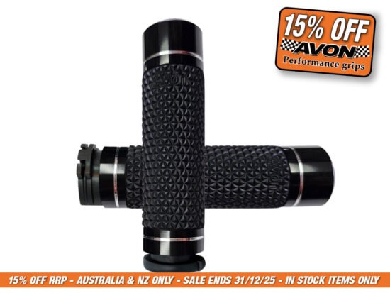 Taverner Motorsports - Handgrips; Cable K25 Blk - AVG-K25-ANO