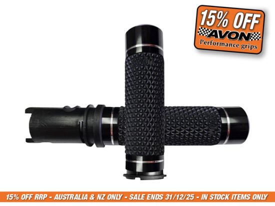 Taverner Motorsports - Handgrips; K25 Blk - AVG-K25-ANO-F24