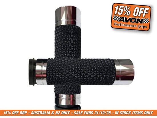 Taverner Motorsports - Handgrips; TBW'08-24 K25 Chr - AVG-K25-CH-FLY