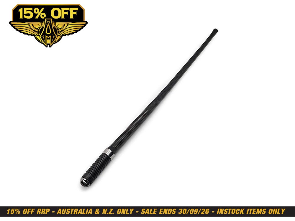 14in. Long Whip Antenna - Black. Fits Touring 1996up - Arlen Ness