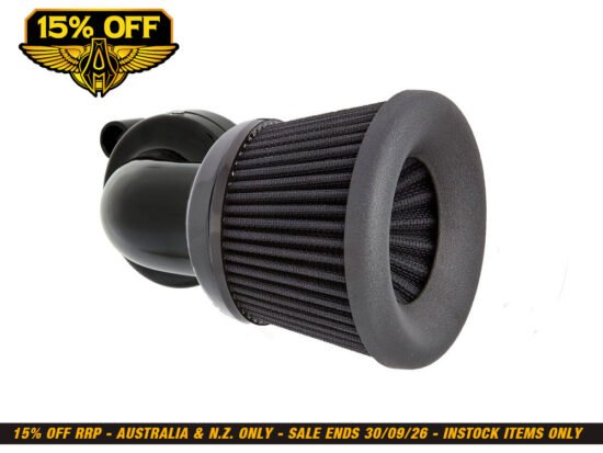 Velocity 90° Air Cleaner Kit - Black. Fits Touring 2017-2024 & Softail 2018-2024 - Arlen Ness