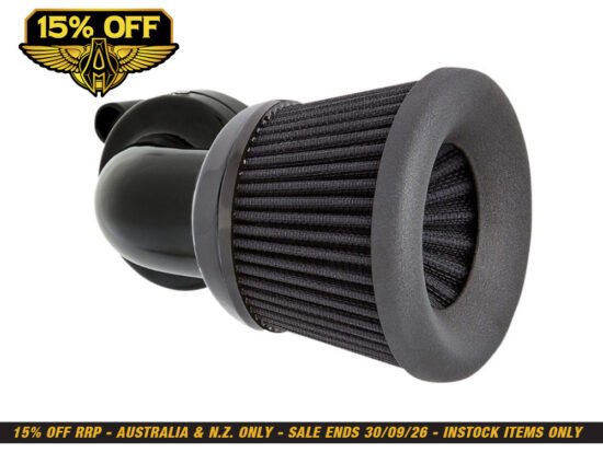 Velocity 90° Air Cleaner Kit - Black. Fits Sportster 1988-2021. - Arlen Ness