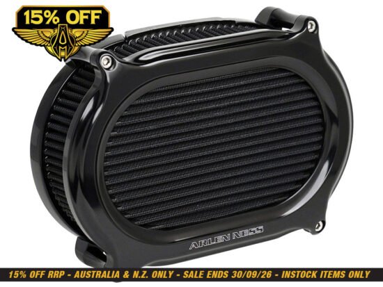 Stage 2 Oval Performance Air Cleaner Upgrade Kit - Black. Fits Touring 2017-2024 & Softail 2018-2024 with Ventilator/Oval Air Cleaner - Arlen Ness