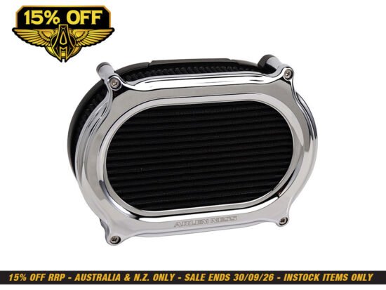 Stage 2 Oval Performance Air Cleaner Upgrade Kit - Chrome. Fits Touring 2017-2024 & Softail 2018-2024 with Ventilator/Oval Air Cleaner - Arlen Ness