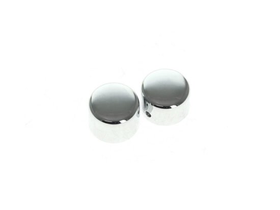 Front Axle Caps - Chrome. Fits Softail 1984-2006, Dyna 1991-2003, Touring 1980-1999, Sportster 1988-2007, FXR 1982-1994 & FXWG 1980-1986 - Rollies Speed Shop