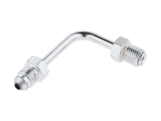 Adapter Fitting 3/8-24 Inverted Flare x 90 Degree Bend to AN3 Line - Goodridge