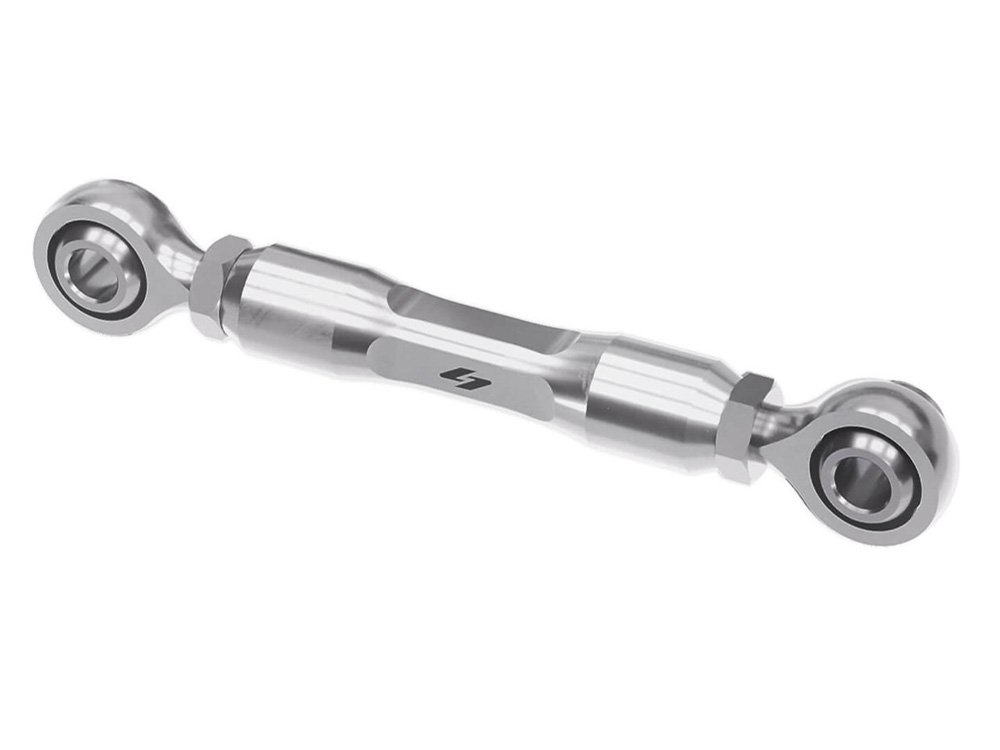 Adjustable Brake Linkage - Machine Finish. Fits Softail 2018up with Mid Controls - Kraus Moto