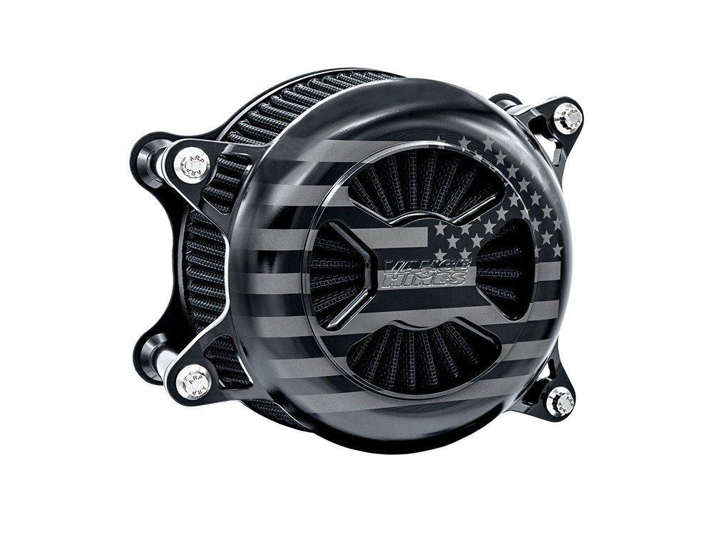 VO2 America Air Cleaner Kit - Black. Fits Softail 2000-2015, Dyna 1999-2017, Touring 1999-2007 with CV Carb or Cable Operated Delphi EFI - Vance And Hines